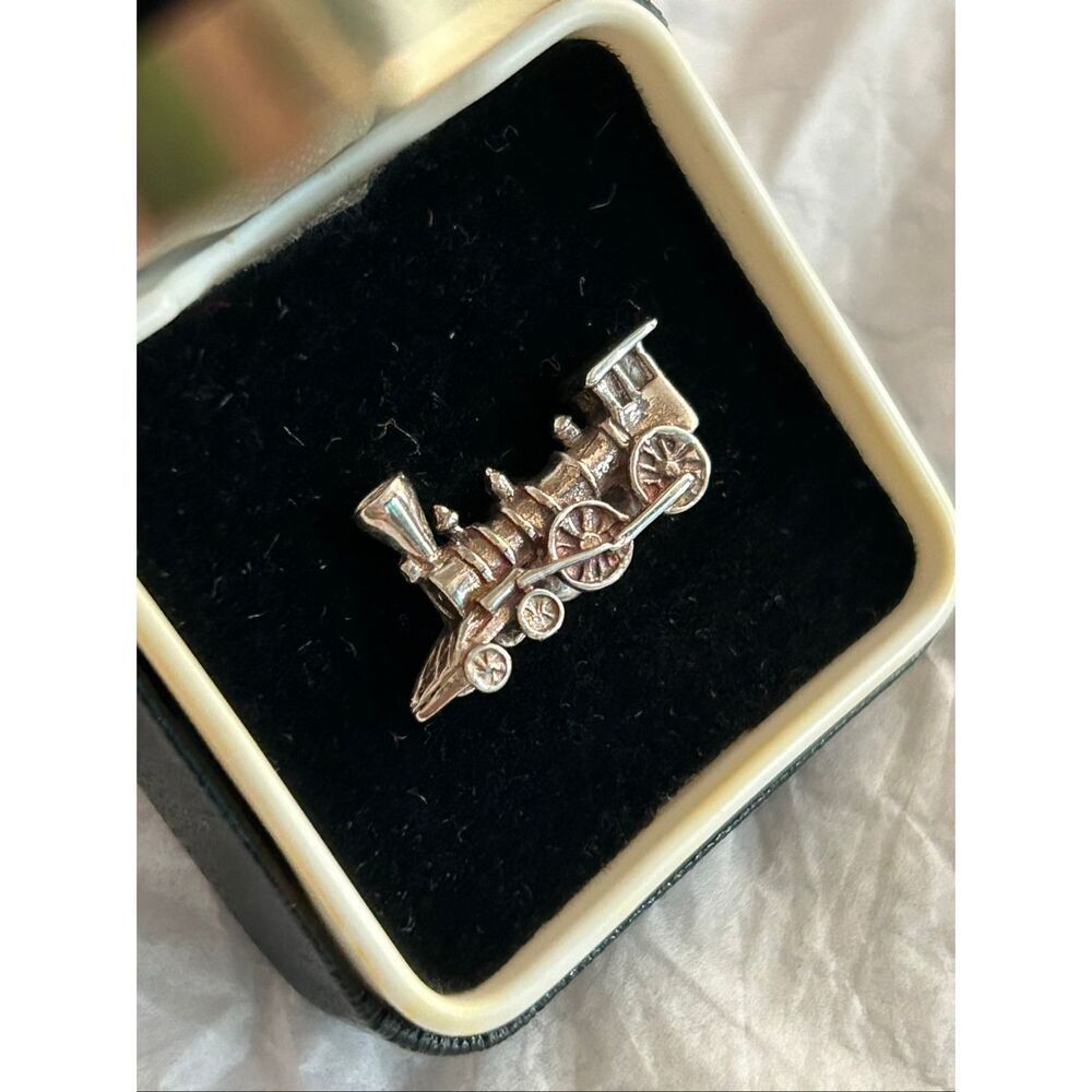 Museum of Fine Arts MFA .925 Sterling Silver Locomotive Train Lapel Pin